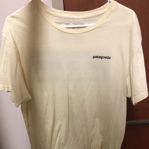 Patagonia organic cotton 6 panel t shirt yellow